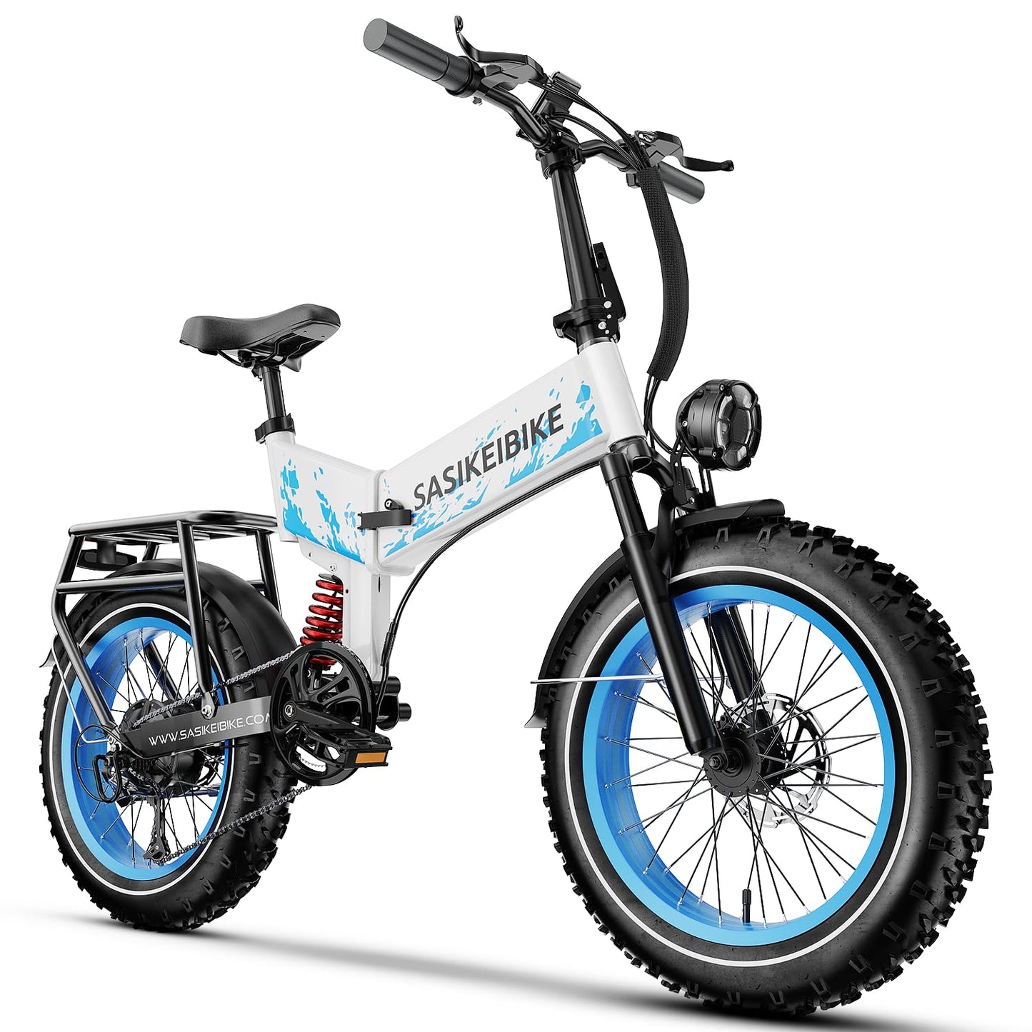1500W Electric Bike for Adults Full Suspension,48/52v 20AH Electric Dirt Bike with 20" x 4.0 Fat Tire, Max 30+MPH & 70 Miles Electric Bicycle, Ebike for Snow, Mountains, Road UL Certified